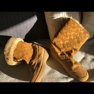 Coach suede boots